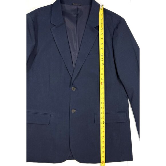 Bluffworks Mens Presidio Travel Blazer Size 46L Long Classic Fit Navy Polyester - Picture 15 of 15